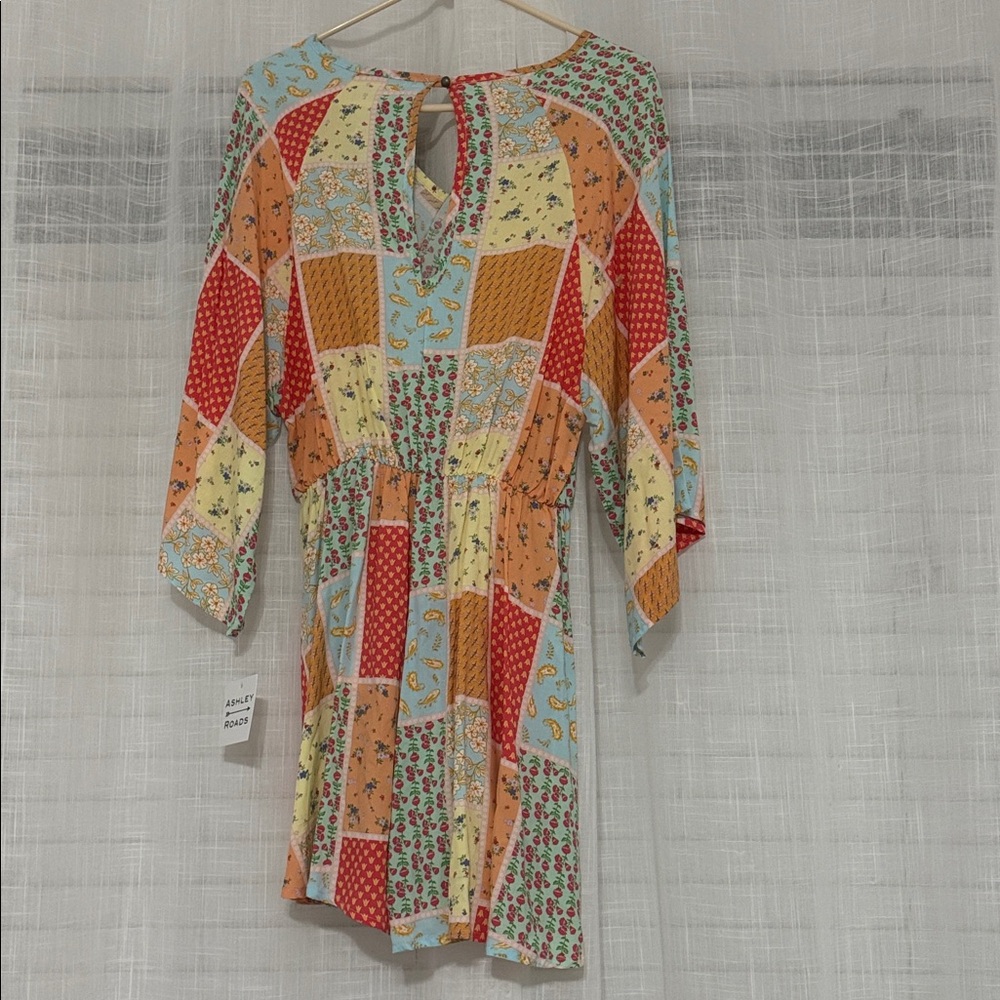 HAPTICS Multicolor Patchwork ROMPER (NWT) - Picture 2 of 3